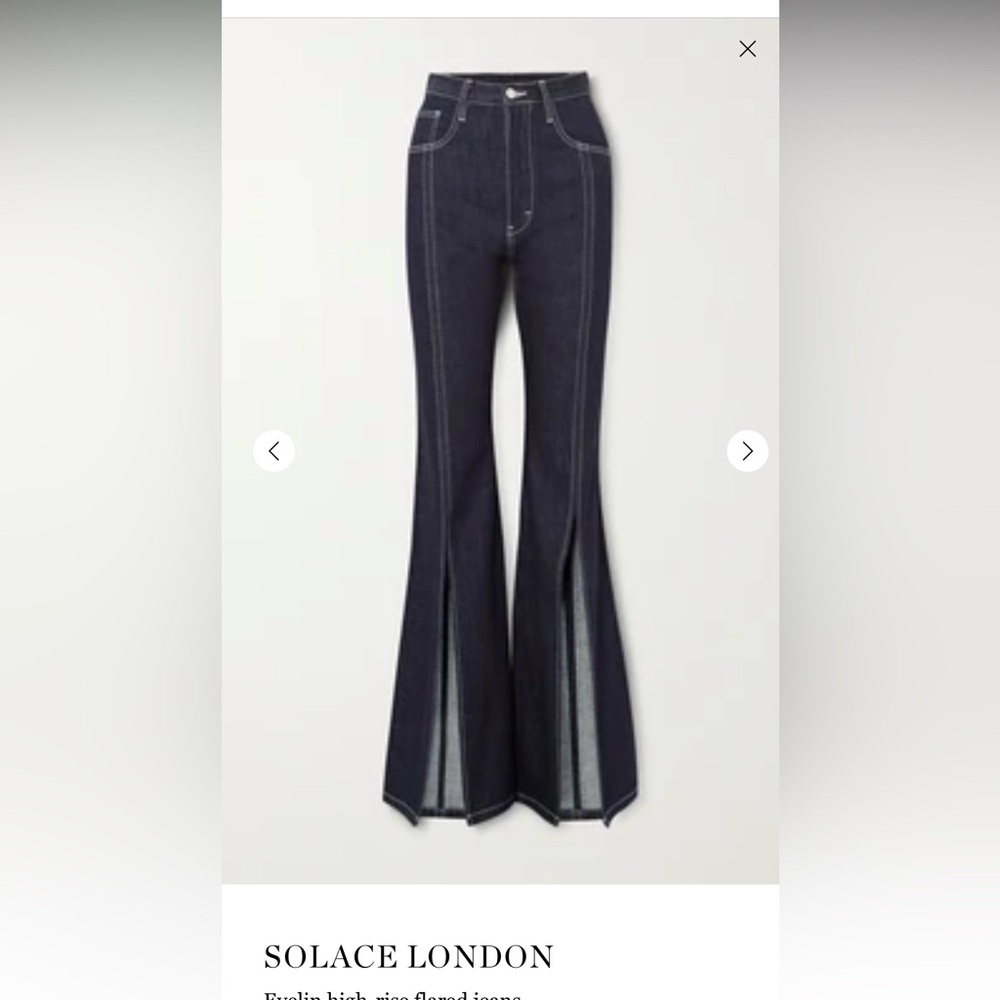 SOLACE LONDON
Evelin high-rise flared jeans size 4